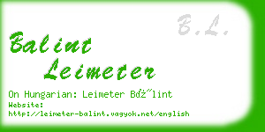 balint leimeter business card